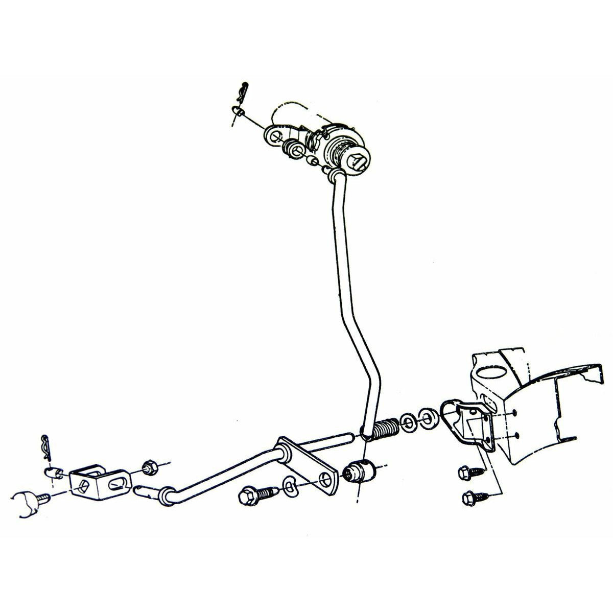 1969-77 GM A-Body Drive Cross Shaft To Trans Bracket Mounting Kit 3pc Kit