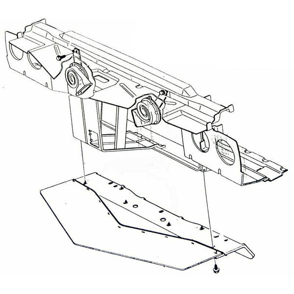 1969-72 Oldsmobile 442 Cutlass Radiator Air Deflector Hardware 6pc