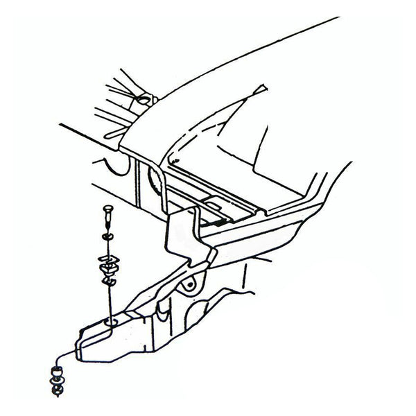 1969-72 Cutlass Core Support Mounting Hardware Factory Correct