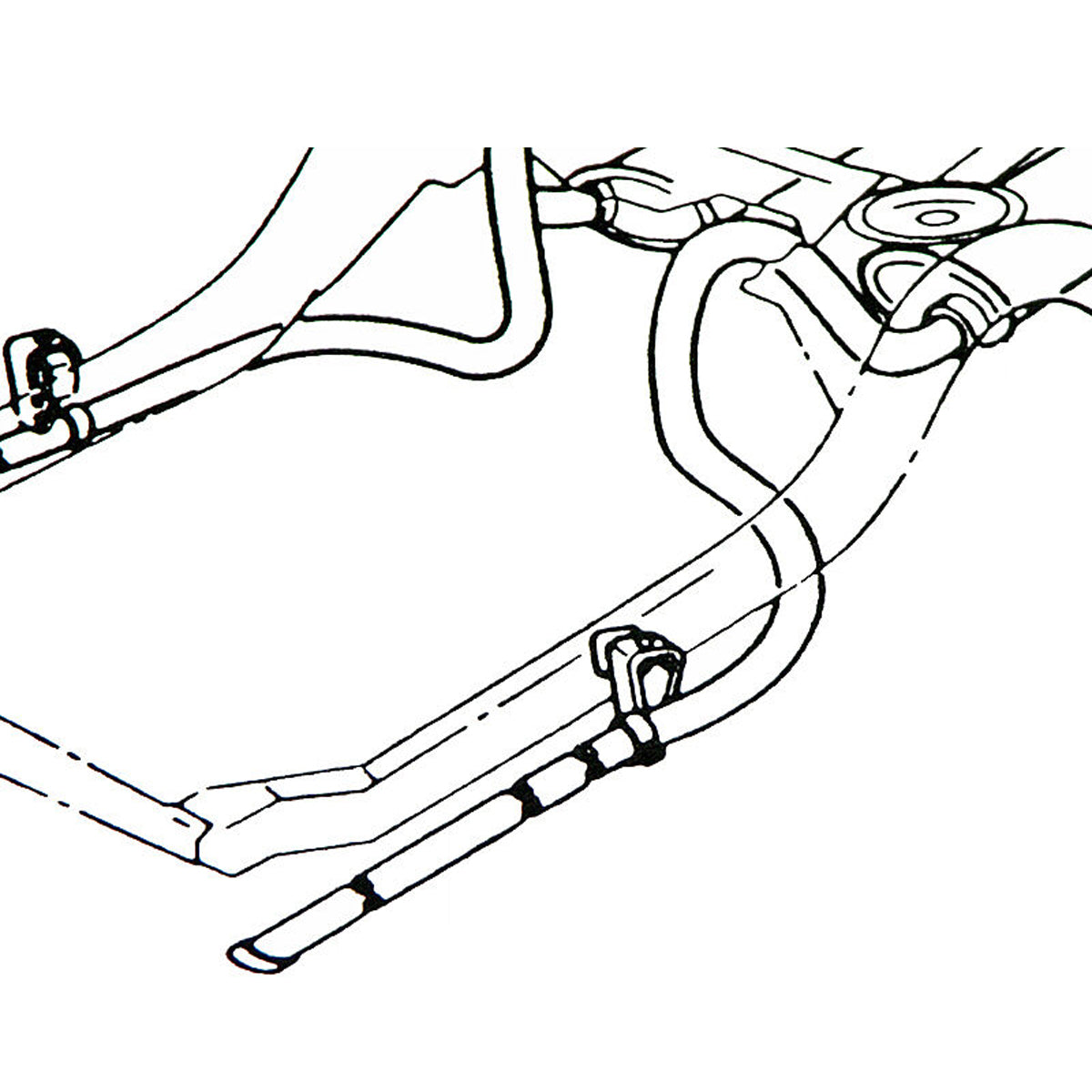 1964-67 Cutlass 442 With Dual Exhaust - Chambered Tail Pipe Hangers