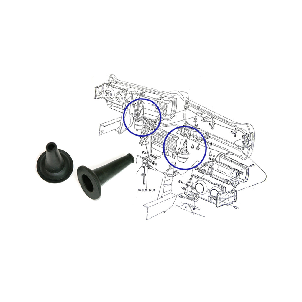 1968-69 Pontiac GTO Hideaway Actuator Inner Seals 2pc
