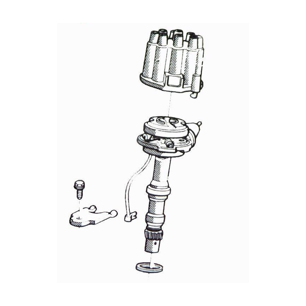 1964-79 Pontiac (All) Distributor Hold Down & Bolt 2 pc