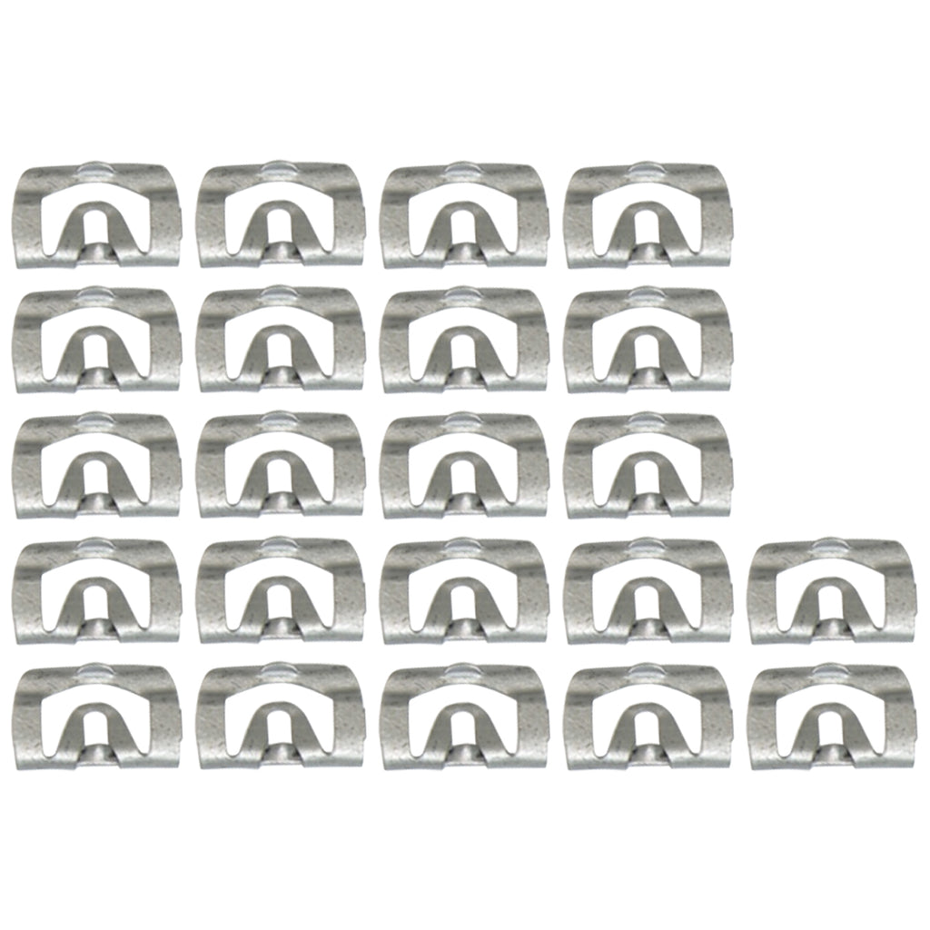 1964-72 GM Rear Window Stainless Trim Hold Down Clip Kit 22pc Short Clips
