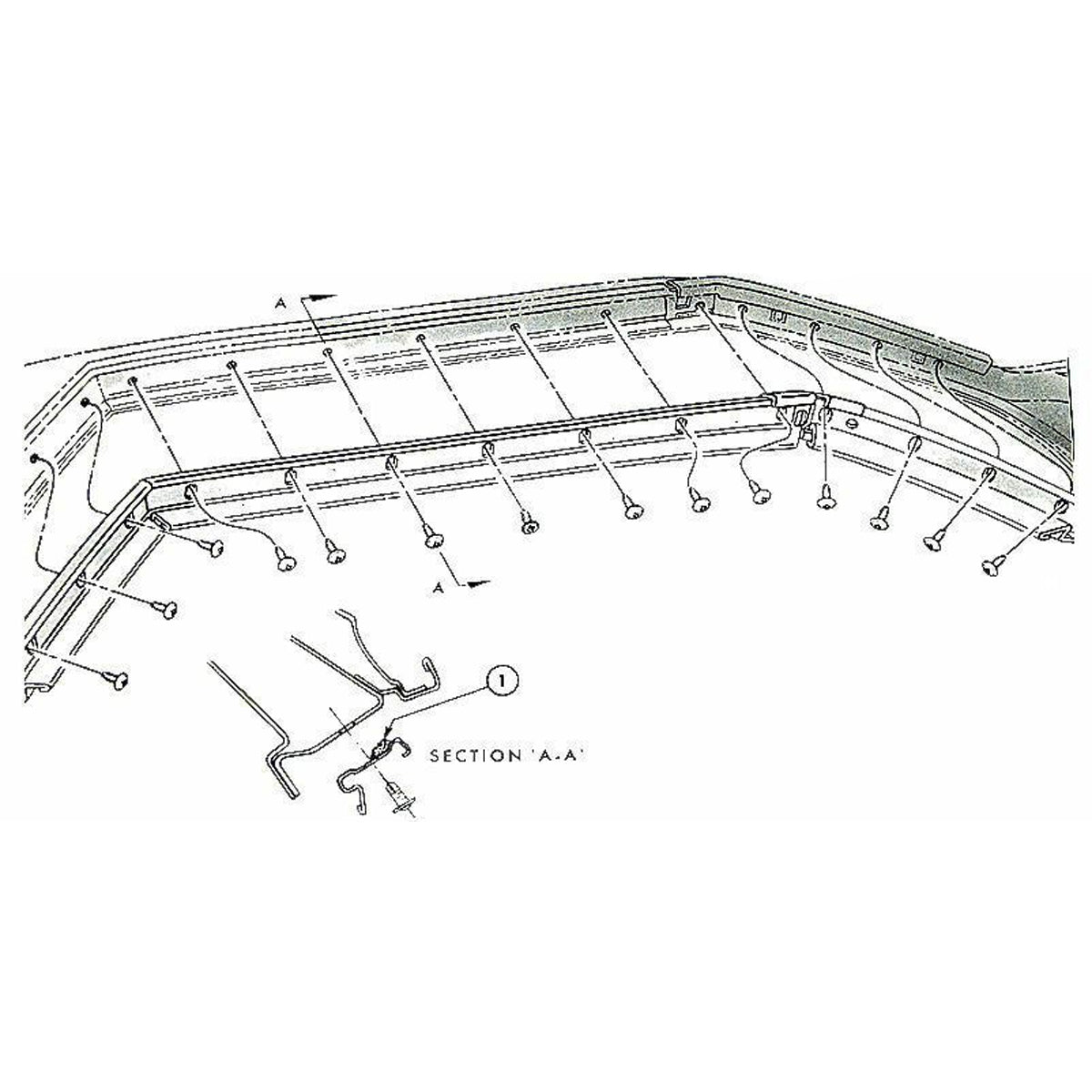 1964-72 GM Roof Rail Weather Strip Channel Trim Screws With Large Head 28pc