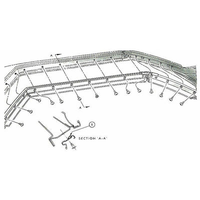 1964-72 GM Roof Rail Weather Strip Channel Trim Screws With Large Head 28pc