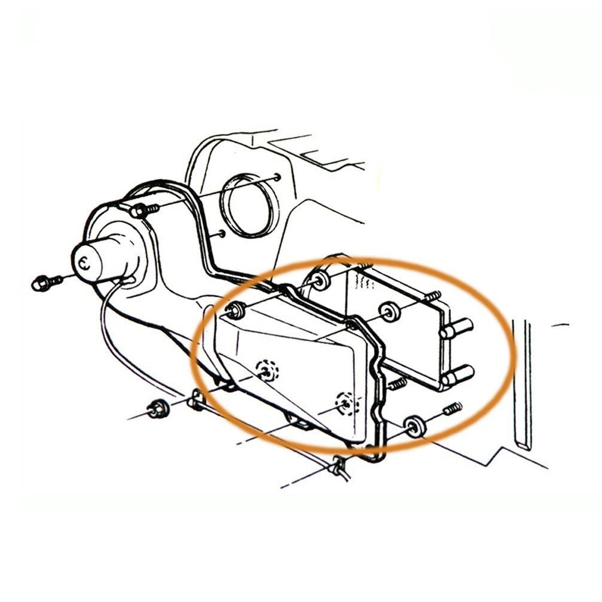 1964-77 GM Non AC Heater Box To Firewall Foam Washers 5pc Kit