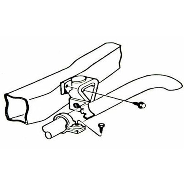 1964-77 GM Correct Tail Pipe Hanger Clamp 2-1/4" Single Bolt Silver Zinc 2pc