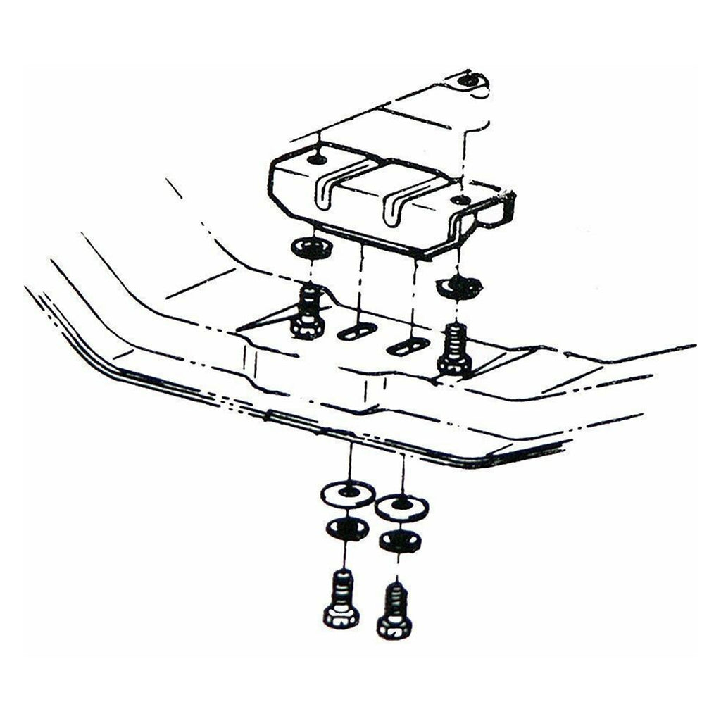 1964-72 GM A-Body Transmission Crossmember Mount Manual Trans, PG, or T-350, 1pc
