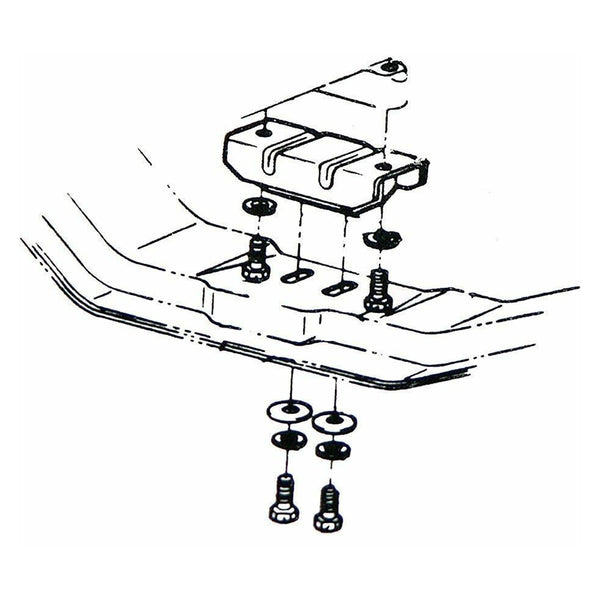 1964-72 GM A-Body Transmission Crossmember Mount Manual Trans, PG, or T-350, 1pc