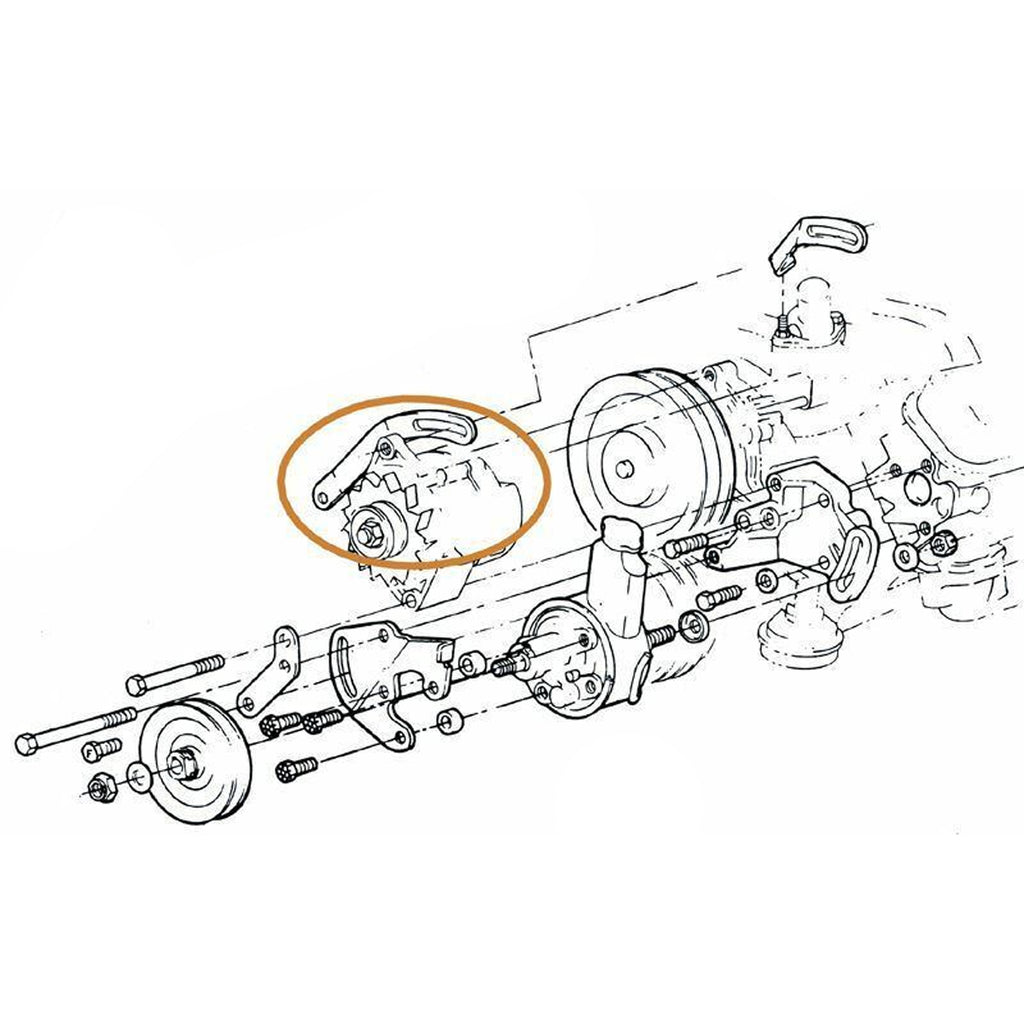1967-68 Pontiac, GTO, Firebird Front Alternator Support Bracket All V8 Flat 1pc
