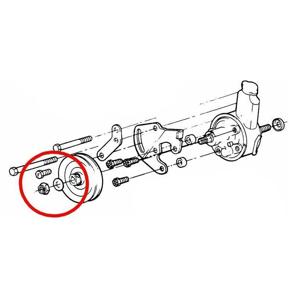 1964-79 GM Power Steering Pulley Washer and Lock Nut