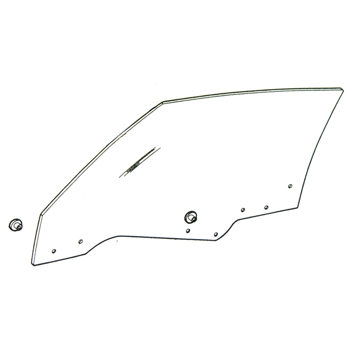 1968-72 GM Door Window Glass Plastic Ride Clips and Buttons 4pc