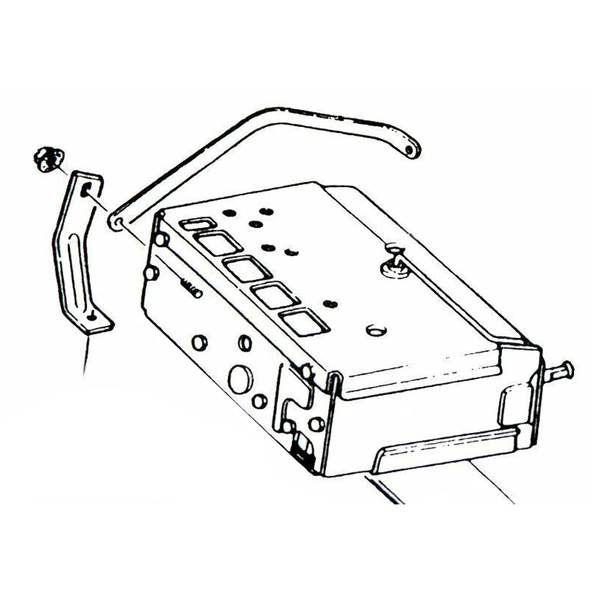 1970-72 Oldsmobile Cutlass Radio Support Bracket With Hardware 3pc
