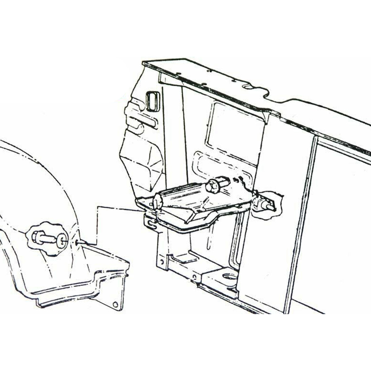 1968-72 Pontiac GTO Lemans Battery Tray