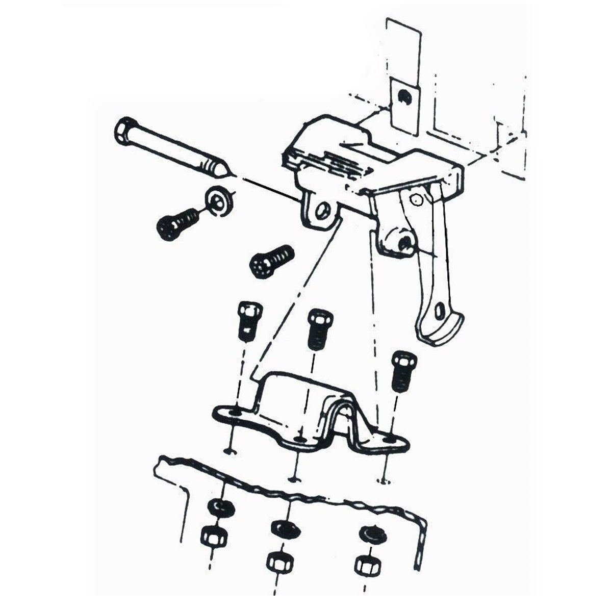 1964-72 GTO Engine Mount Frame Brackets, All Pontiac V8 EXC 455 Pair