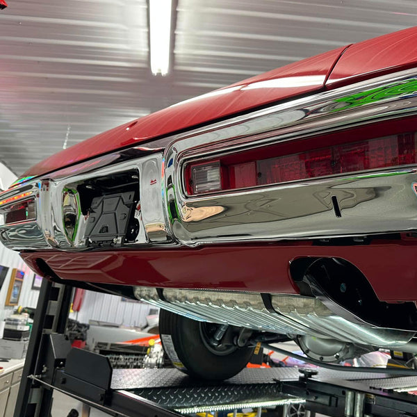 1969-72 GTO Rear Bumper Gas Door License Plate Frame 1pc No HWD