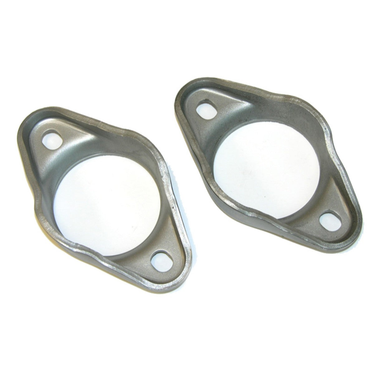 1966-77 Pontiac GTO Exhaust Pipe Flanges 2pc Standard Manifolds Non-painted Bare Steel