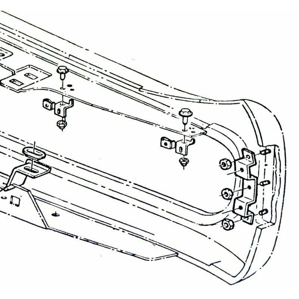 1968-69 Pontiac GTO Hideaway Brackets and Hardware 12pc
