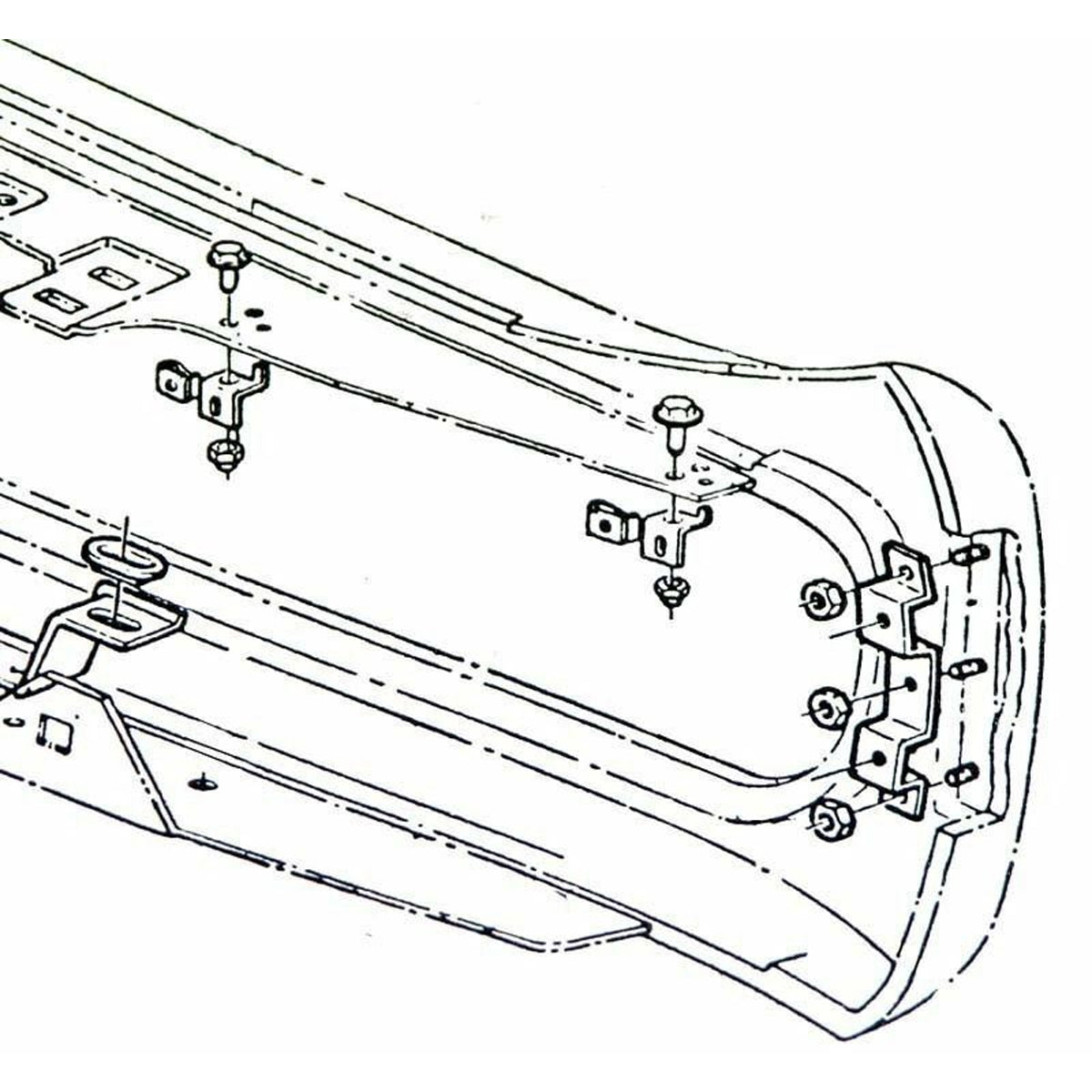 1968-69 Pontiac GTO Hideaway Brackets and Hardware 12pc