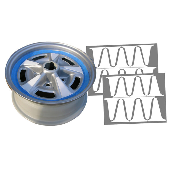 1969-77 Pontiac 15" Rally II Wheel Mask Kit Will Do 5 Wheels