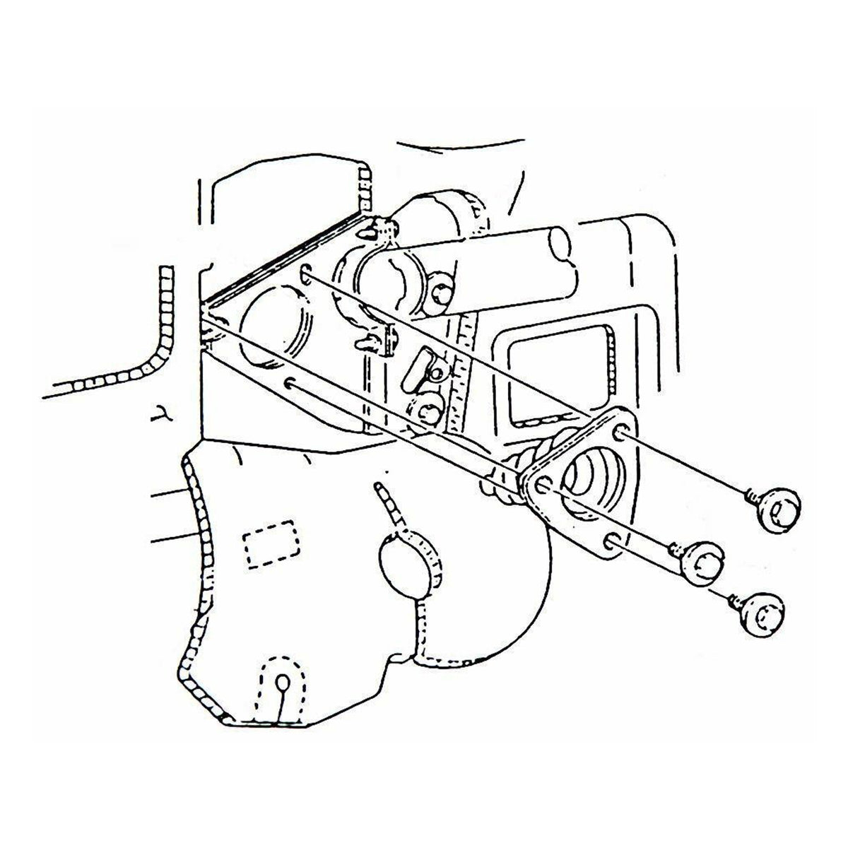 1968-72 GM A-Body Steering Column To Firewall Mounting Kit 9pc