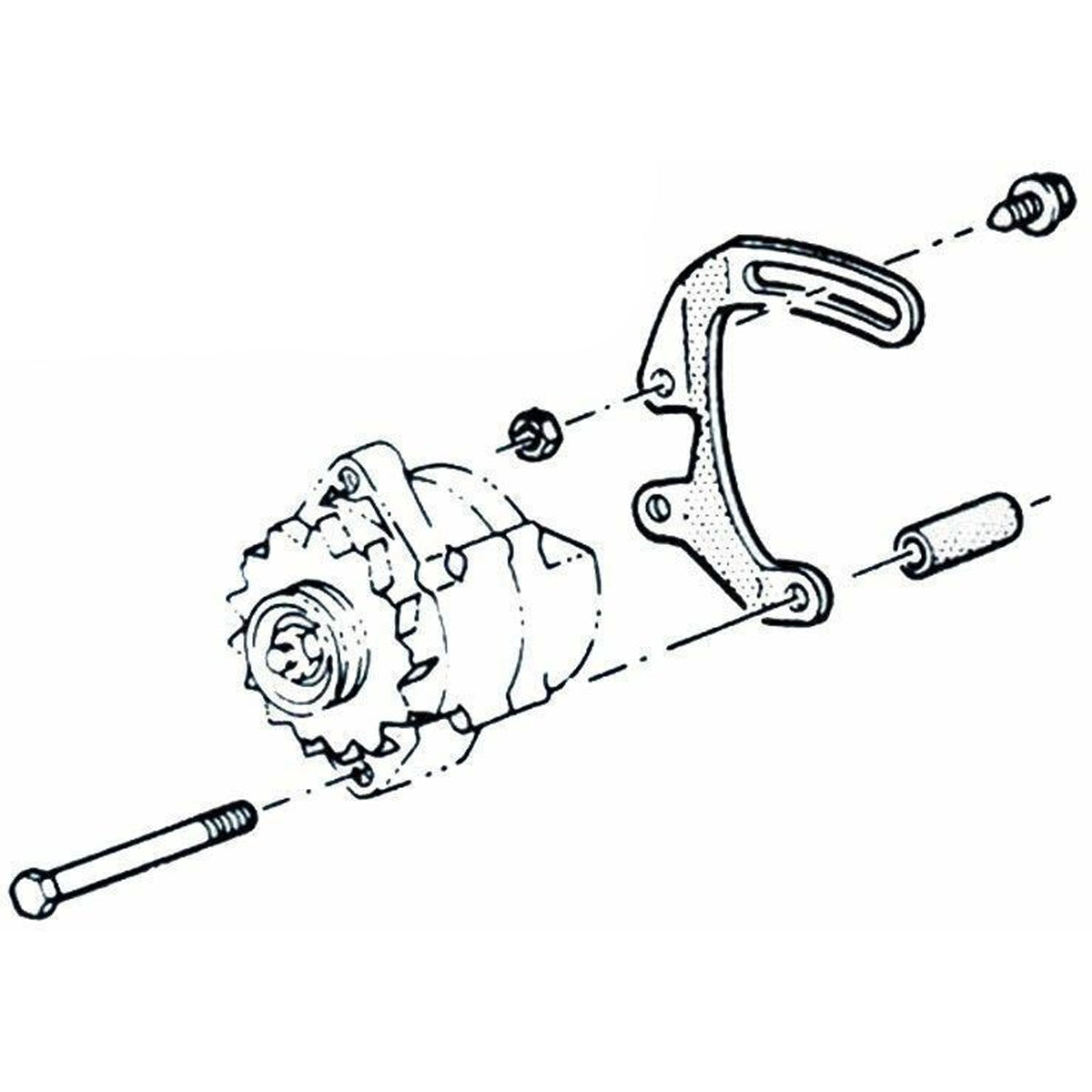 1968-79 Pontiac GTO Firebird V8 Manual Steering Alt Bracket Only, 1pc