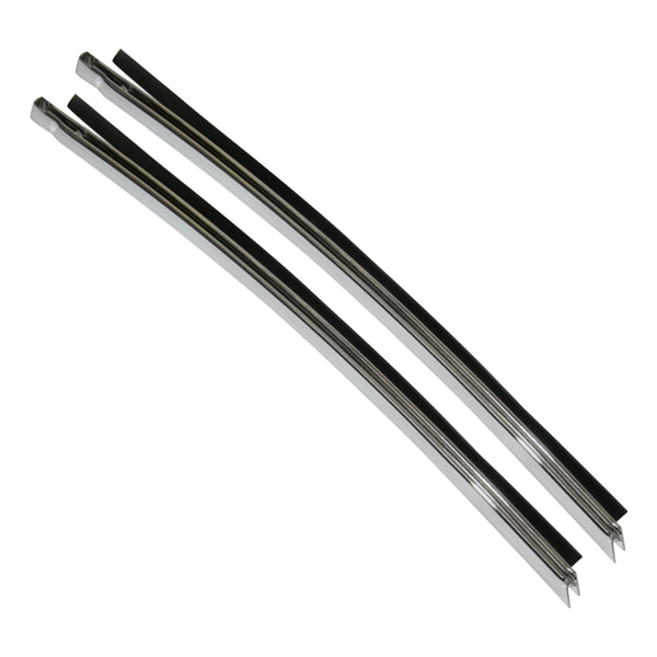 1968-72 GM A-Body Vertical Quarter Glass Chrome Sashes With Seal, Pair