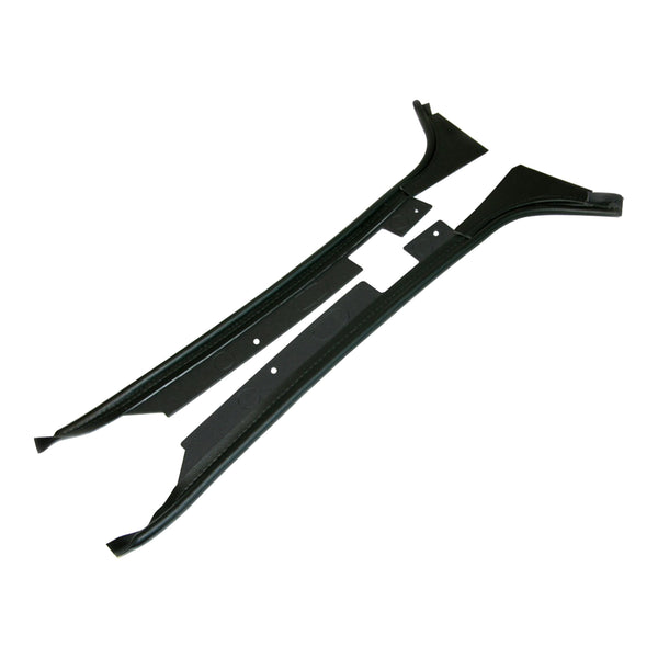 1968-69 GM A-Body Inside Quarter Panel Jamb Edging, Black 2pc