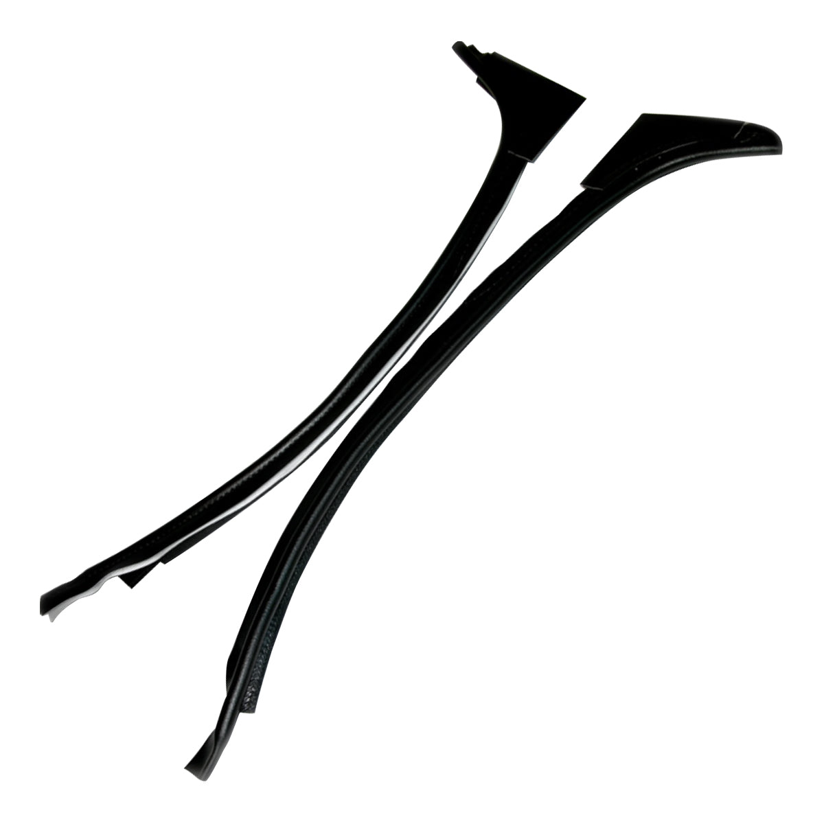 1970-72 GM A-Body Inside Quarter Panel Jamb Edging, Black 2pc