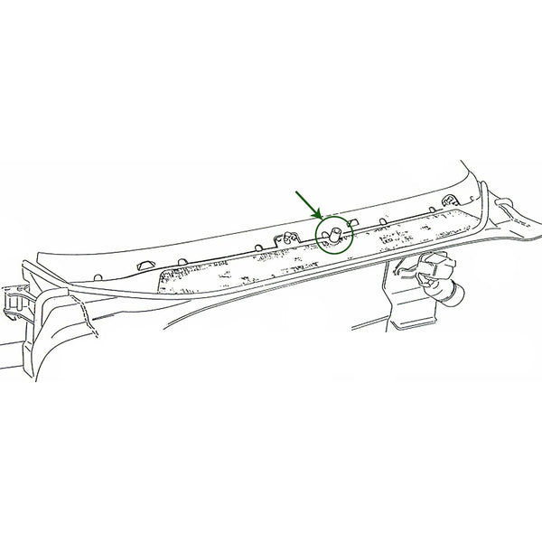 1970-72 Olds Cutlass Rear Hood Cowl Bumper 2pc