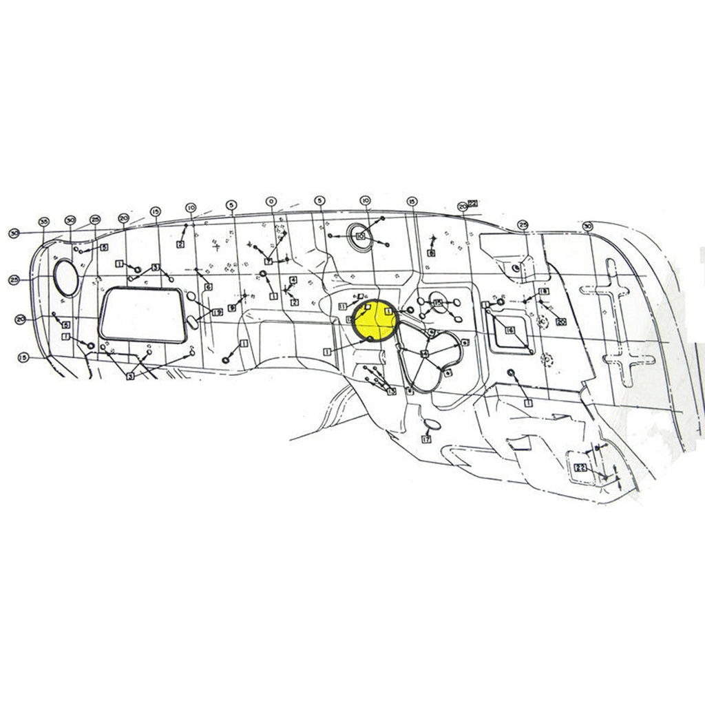 1968-72 GM Throttle Cable Location Firewall Plug Style 1