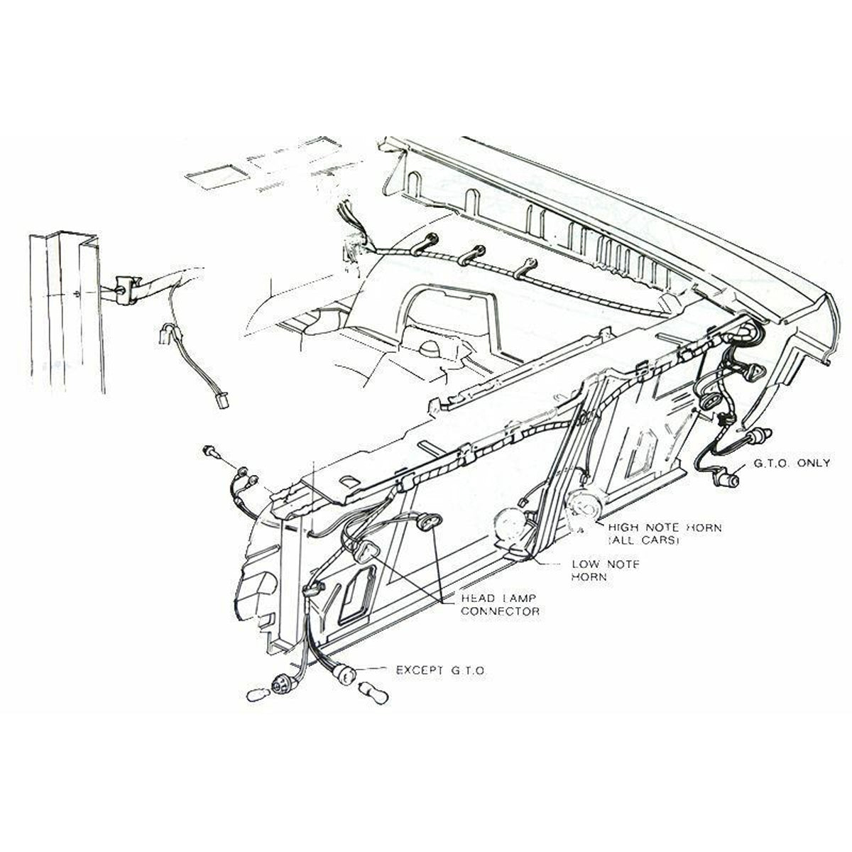 1970-77 Pontiac (All Models) Front Harness Wiring Clips 10pc