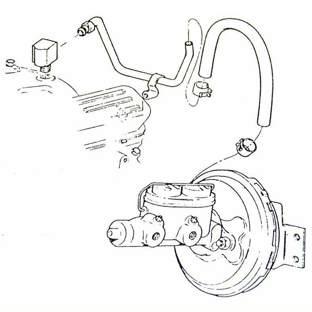 1968-72 Buick Skylark 350, 400, 455 Engine to Power Brakes Vacuum Line 1pc