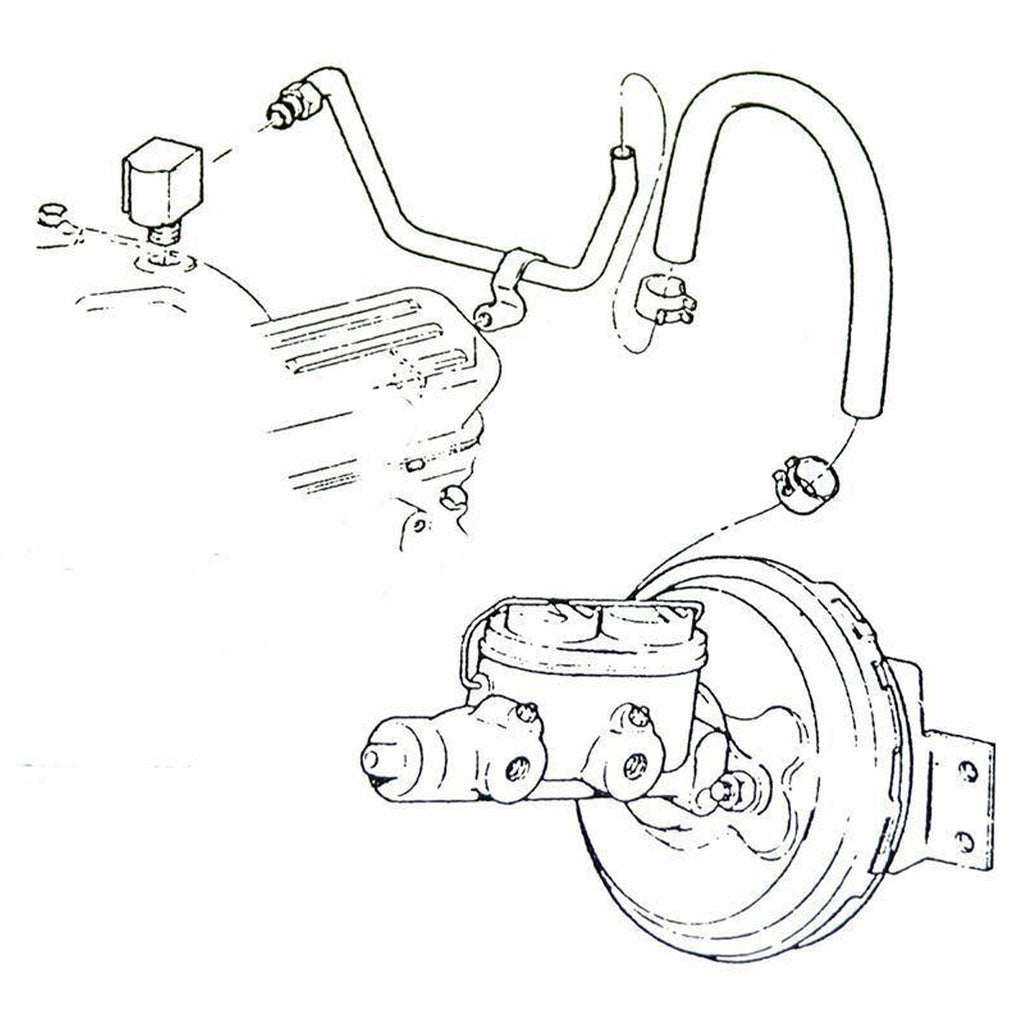 1968-72 Buick Skylark 350, 400, 455 Engine to Power Brakes Intake Brass Fitting 1pc