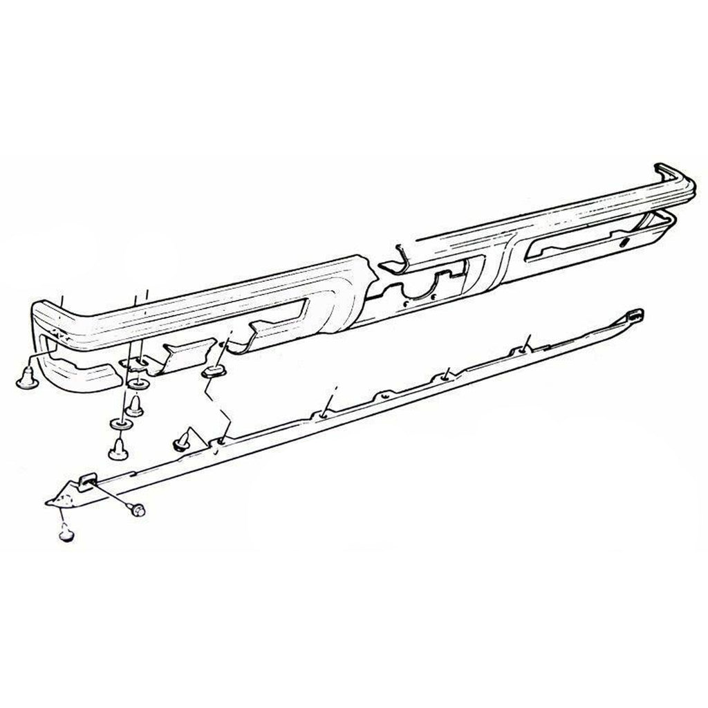 1970-72 Pontiac GTO Lemans Rear Bumper Valance Mounting Hardware 18pc