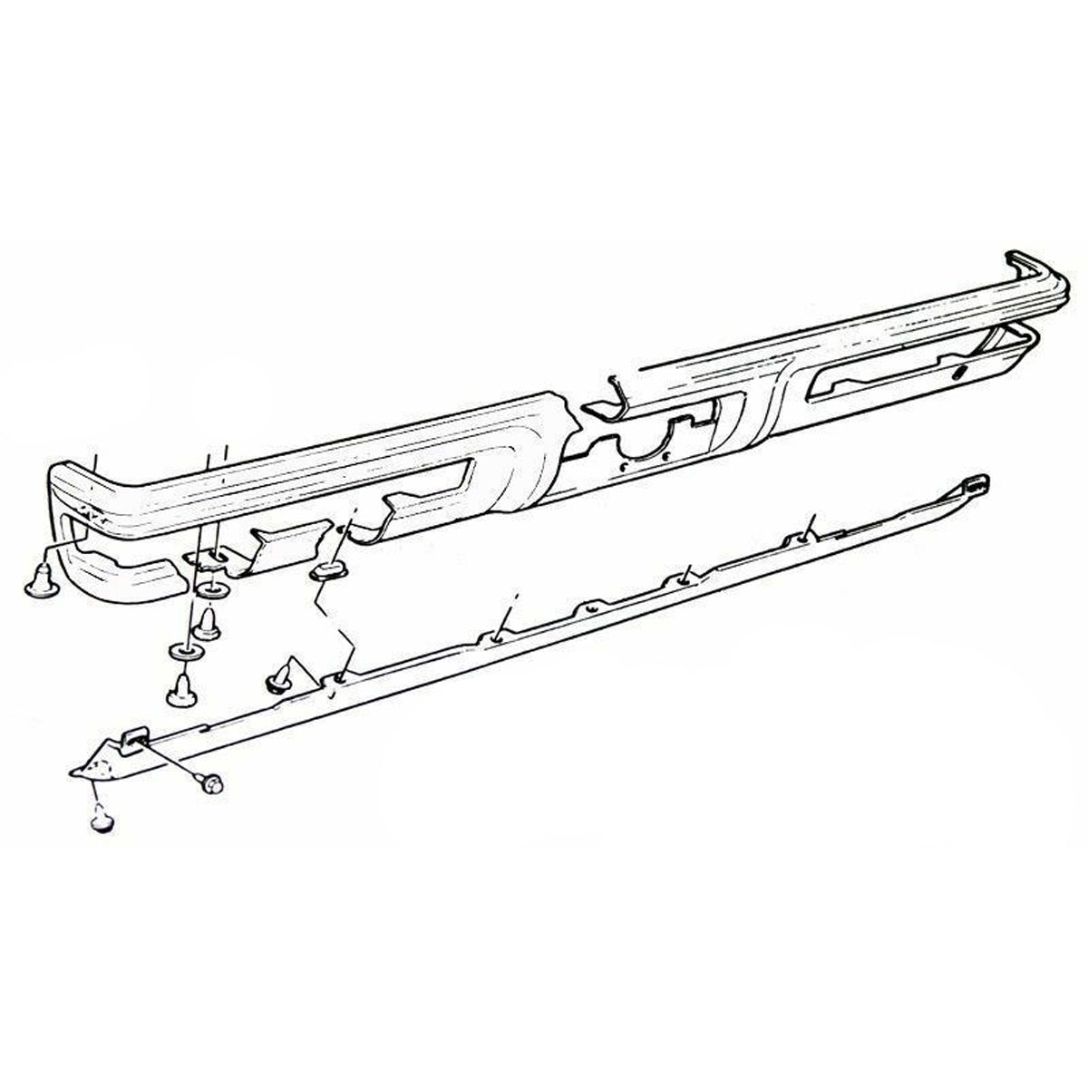 1970-72 Pontiac GTO Lemans Rear Bumper Valance Mounting Hardware 18pc