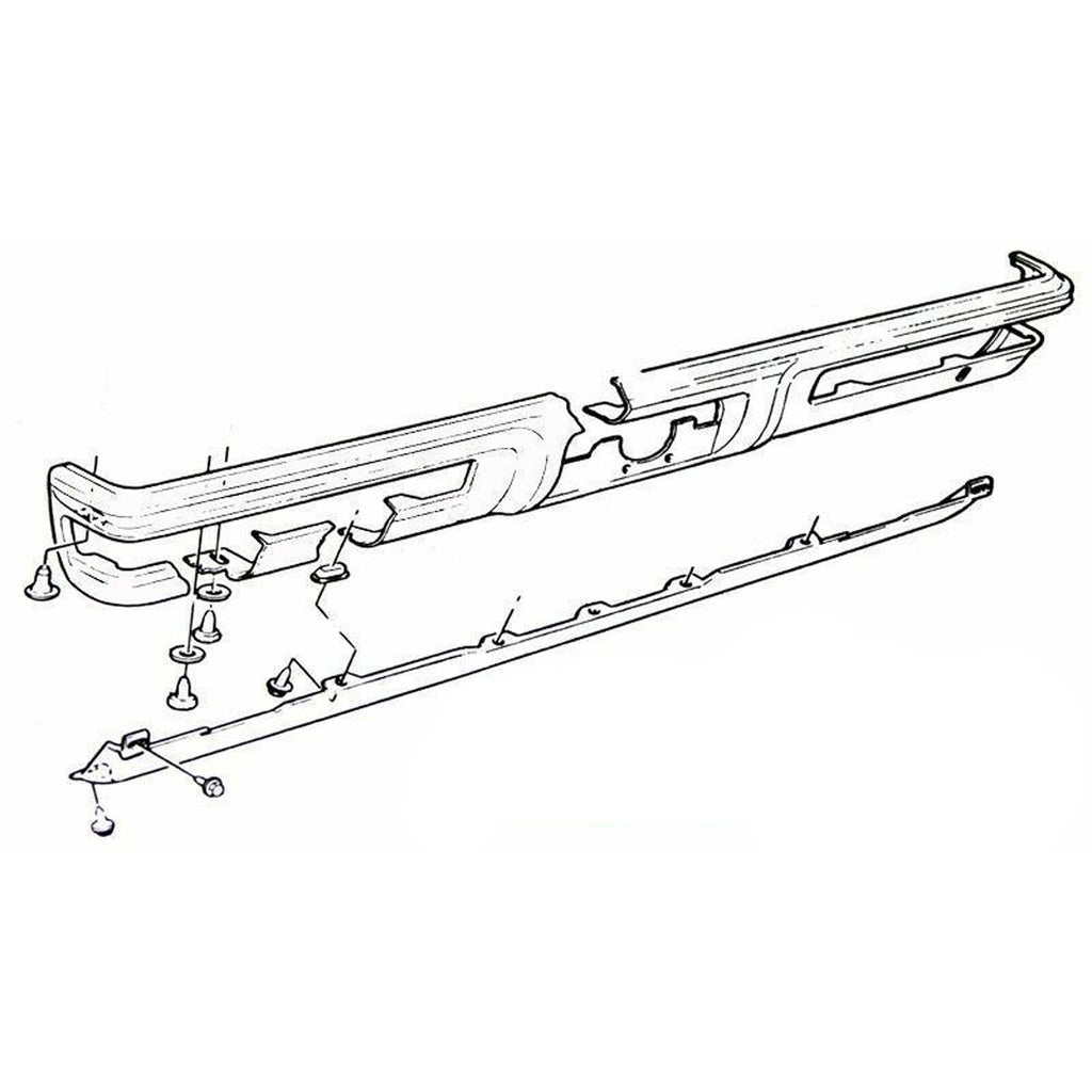 1970-72 Pontiac GTO Lemans Rear Bumper Bolt Kit 22pc