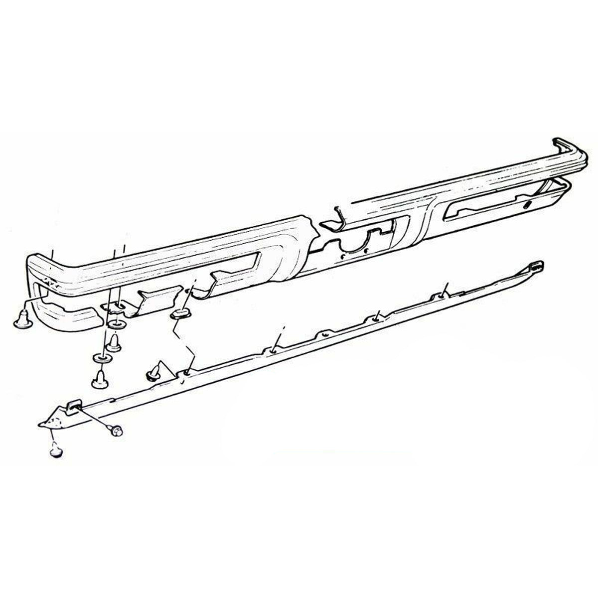 1970-72 Pontiac GTO Lemans Rear Bumper Bolt Kit 22pc