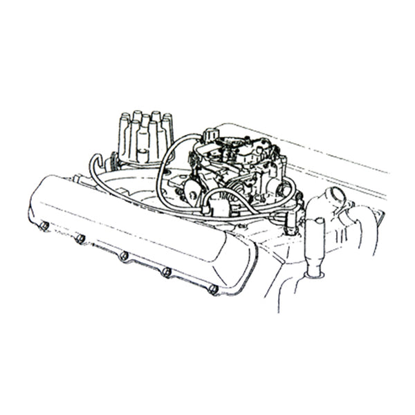 1970 Oldsmobile Engine Vacuum Hose Kit 455/350 AT NO A/C, Color Hose