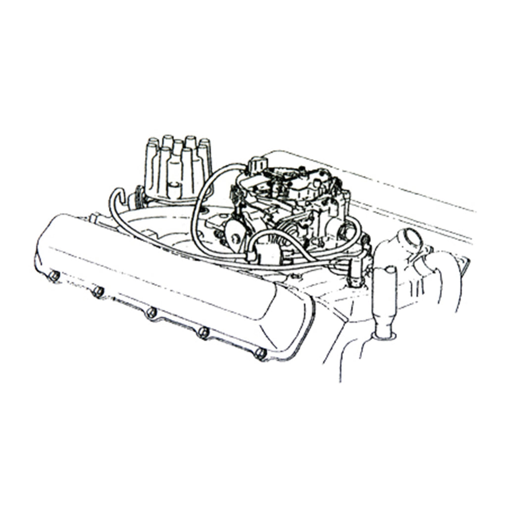 1970 Oldsmobile 455/350 with A/C, MT or Heavy Cooling, Color Hose Engine Vacuum Hose Kit