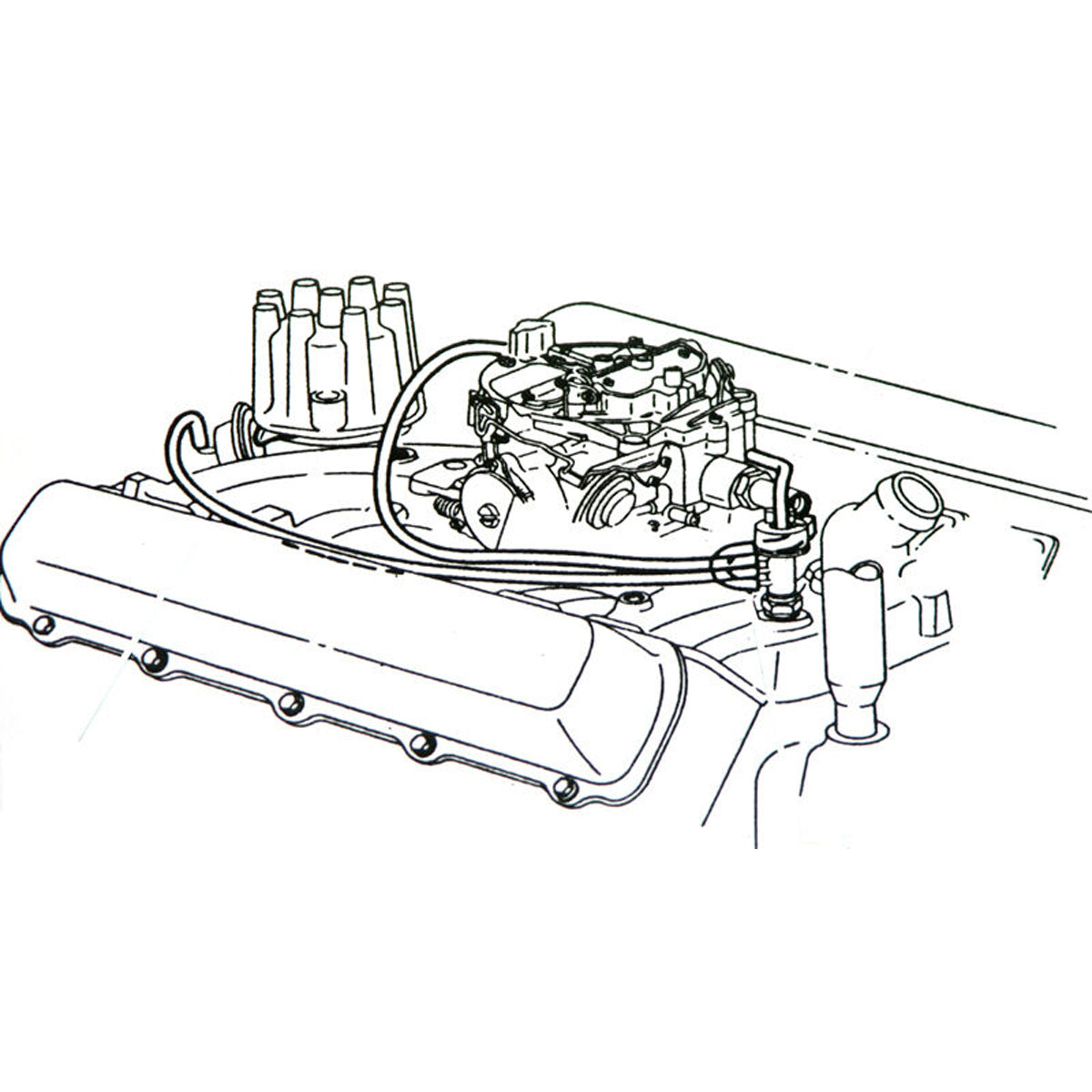 1971-72 Oldsmobile Engine Vacuum Hose Kit 455/350 Manual Trans, Color Hose