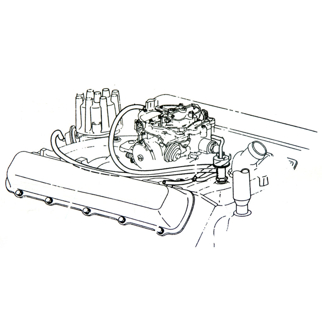 1971-72 Oldsmobile Engine Vacuum Hose Kit 455cid & 350cit Automatic