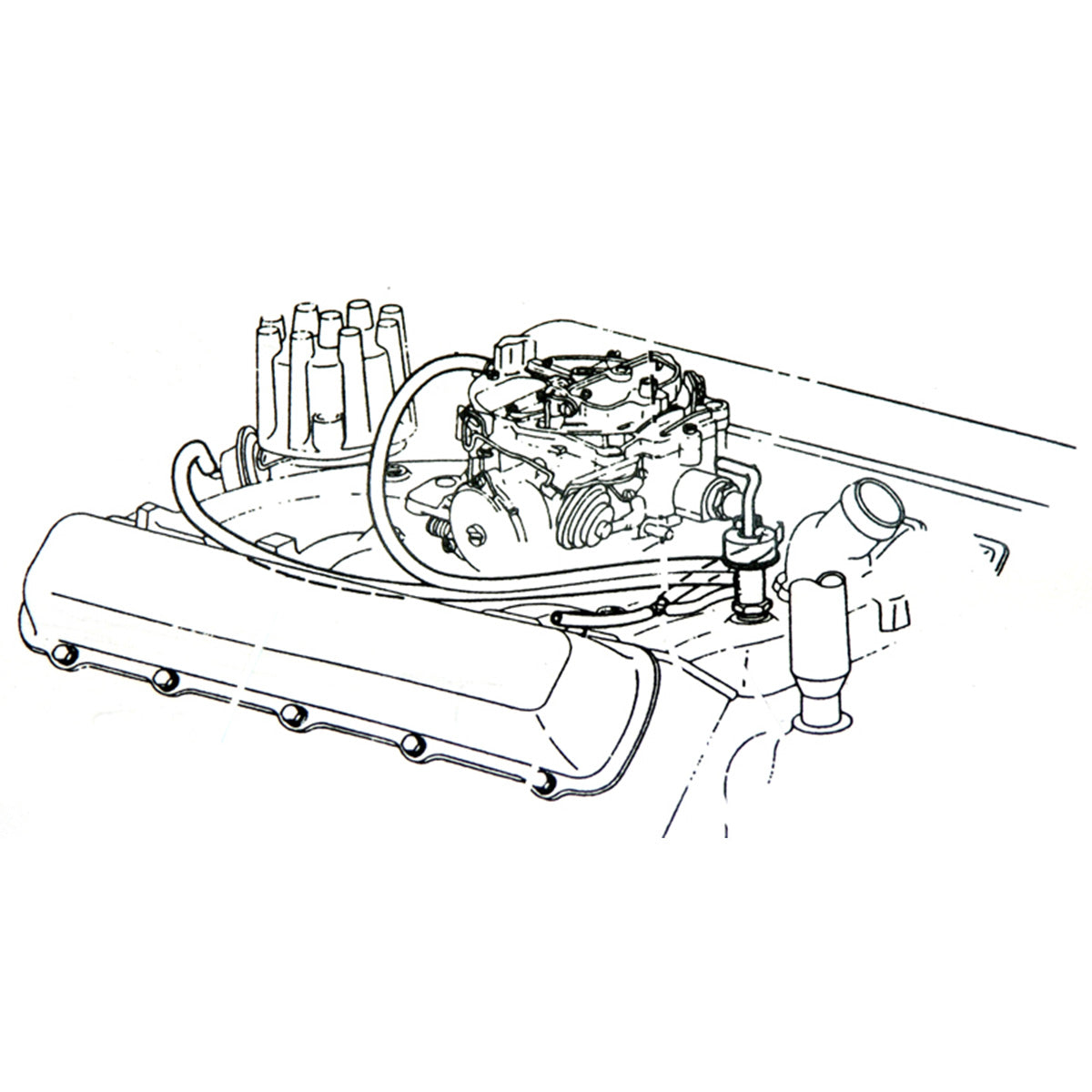 1971-72 Oldsmobile Engine Vacuum Hose Kit 455cid & 350cit Automatic