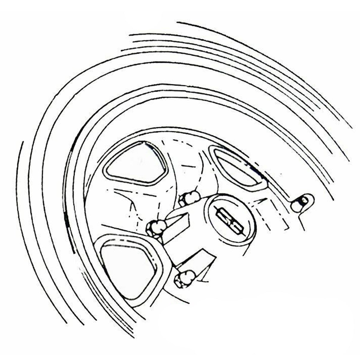 1968-72 Oldsmobile SSII Center Cap 1pc