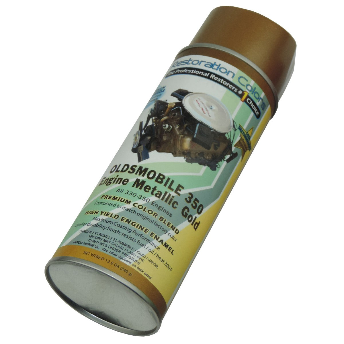 1968-72 Oldsmobile 330cid 350cid Gold Engine Paint, 1pc