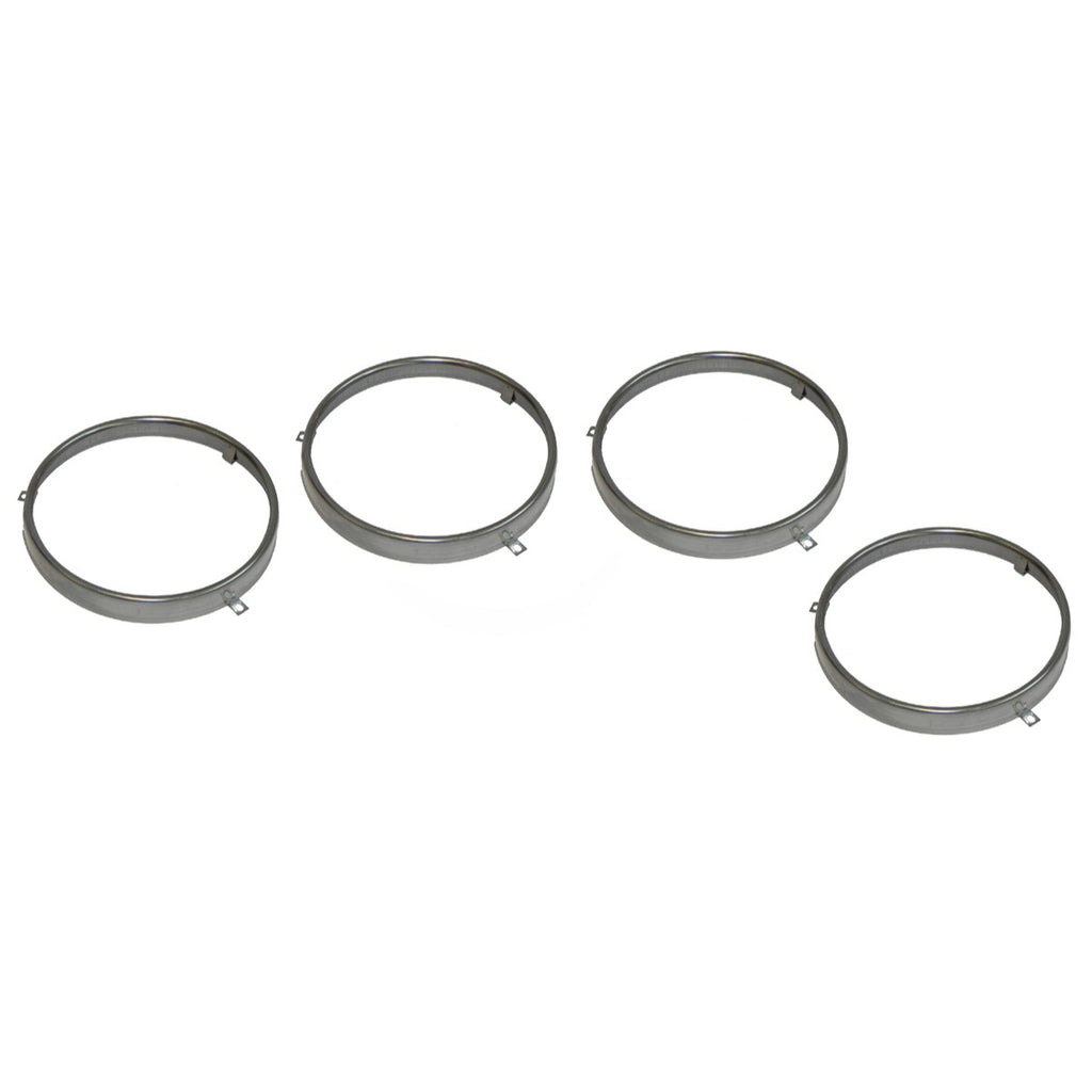 1964-72 GM 5-3/4" Headlight Retainer Stainless Trim Rings 4pc