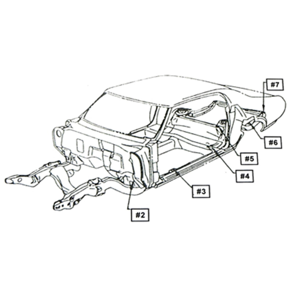 1968-72 Oldsmobile 1970-72 442 W-30 and 68-72 Station Wagon Body Mount Kit