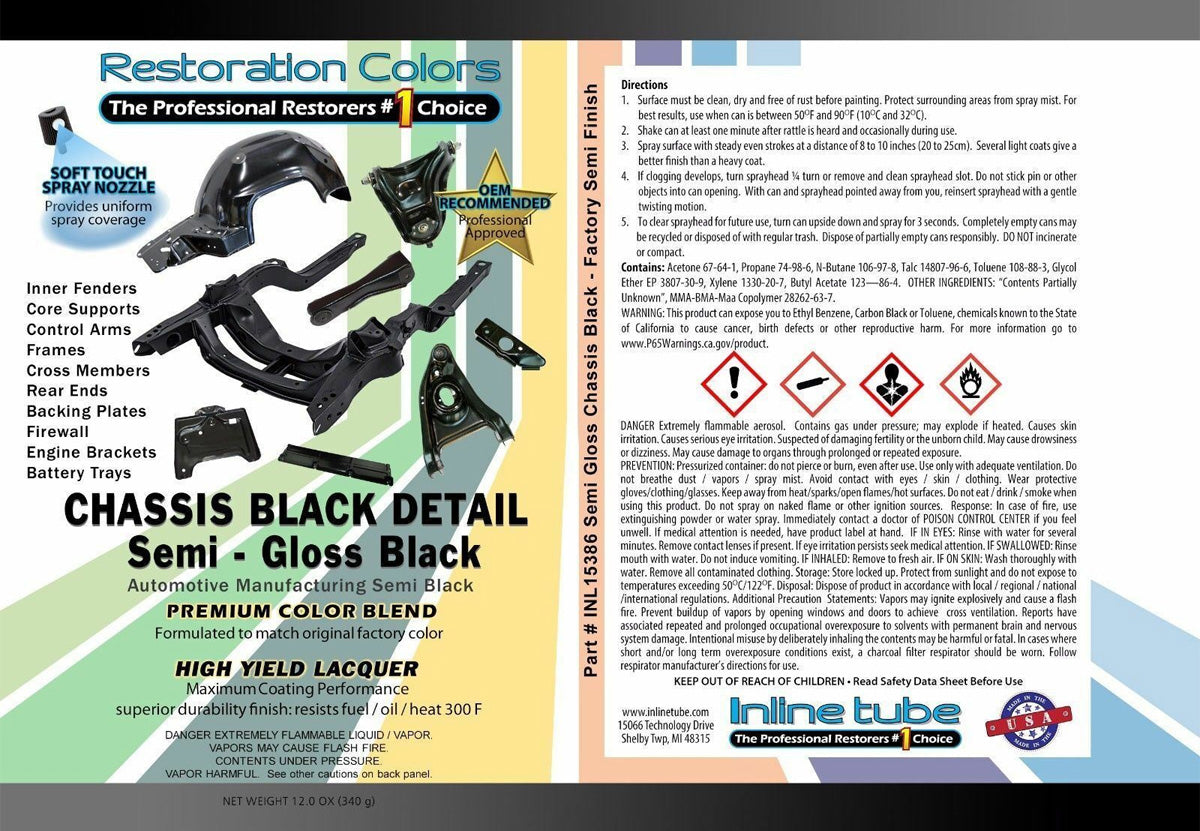 Semi-Gloss Black Spray Paint 1pc