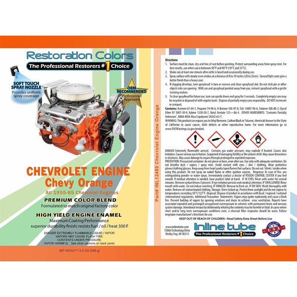 Chevrolet Orange Engine Spray Paint 1pc