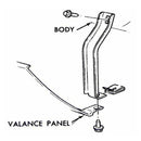 1970-72 Pontiac GTO/LeMans Rear Valance Bracket, 1pc